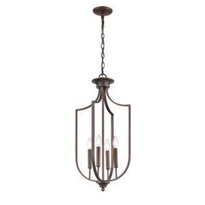 Millennium Lighting 9836-RBZ Ivey Lake Four Light Pendant Rubbed Bronze finish