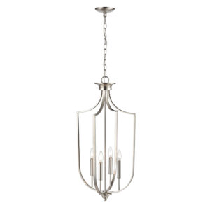 Millennium Lighting 9837-BN Four Light Pendant Brushed Nickel finish