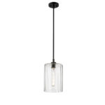 Millennium Lighting 9911-MB Chastine One Light Pendant Matte Black finish