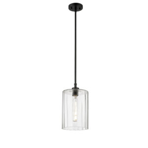 Millennium Lighting 9911-MB Chastine One Light Pendant Matte Black finish
