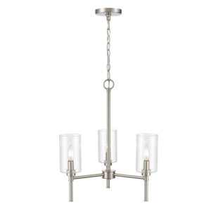 Millennium Lighting 9913-BN Chastine Three Light Chandelier Brushed Nickel finish