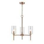 Millennium Lighting 9913-MG Chastine Three Light Chandelier Modern Gold finish