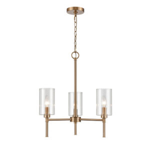 Millennium Lighting 9913-MG Chastine Three Light Chandelier Modern Gold finish