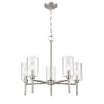 Millennium Lighting 9915-BN Chastine Five Light Chandelier Brushed Nickel finish