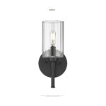 Millennium Lighting 9921-MB Chastine One Light Sconce Matte Black finish