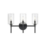 Millennium Lighting 9923-MB Chastine Three Light Vanity Matte Black finish