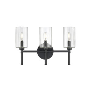 Millennium Lighting 9923-MB Chastine Three Light Vanity Matte Black finish