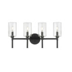 Millennium Lighting 9924-MB Chastine Four Light Vanity Matte Black finish