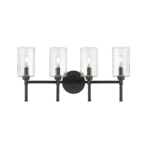 Millennium Lighting 9924-MB Chastine Four Light Vanity Matte Black finish