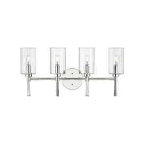 Millennium Lighting 9924-PN Chastine Four Light Vanity Polished Nickel finish