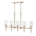 Millennium Lighting 9925-MG Chastine Five Light Linear Chandelier Modern Gold finish