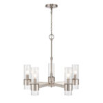 Millennium Lighting 9975-BN Caberton Five Light Chandelier Brushed Nickel finish