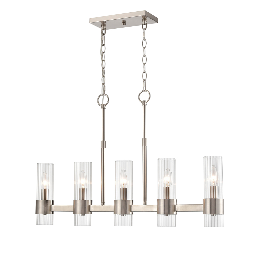 Millennium Lighting 9985-BN Caberton Five Light Island Brushed Nickel finish