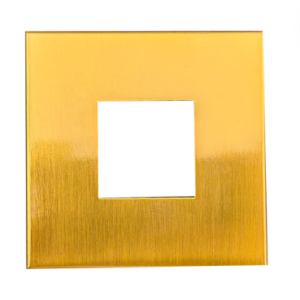 Goodlite G-97928 2" Square Slim Brushed Brass Cover