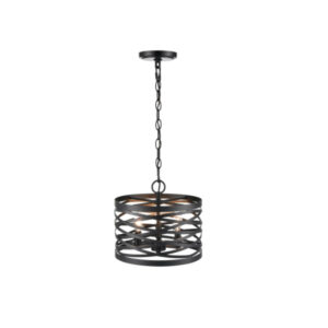 Millennium Lighting 170022-MB Annata Three Light Wall Pendant Matte Black finish