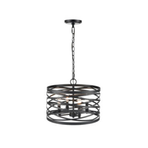 Millennium Lighting 170024-MB Annata Four Light Wall Pendant Matte Black finish