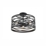 Millennium Lighting 170033-MB Annata Three Light Semi-Flush Matte Black finish