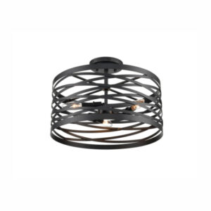 Millennium Lighting 170033-MB Annata Three Light Semi-Flush Matte Black finish