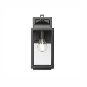 Millennium Lighting 194001-PBK Beaufort One Light Outdoor Wall Sconce Powder Coated Black finish