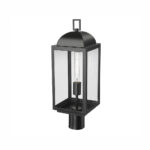 Millennium Lighting 194201-PBK Beaufort One Light Outdoor Post Lantern Powder Coated Black finish