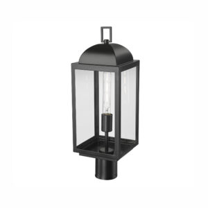 Millennium Lighting 194201-PBK Beaufort One Light Outdoor Post Lantern Powder Coated Black finish