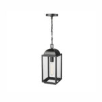 Millennium Lighting 194301-PBK Beaufort One Light Outdoor Pendant Powder Coated Black finish