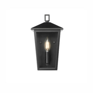Millennium Lighting 198001-PBK Munger One Light Outdoor Wall Sconce Powder Coated Black finish