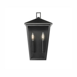 Millennium Lighting 198002-PBK Munger Two Light Outdoor Wall Sconce Powder Coated Black finish