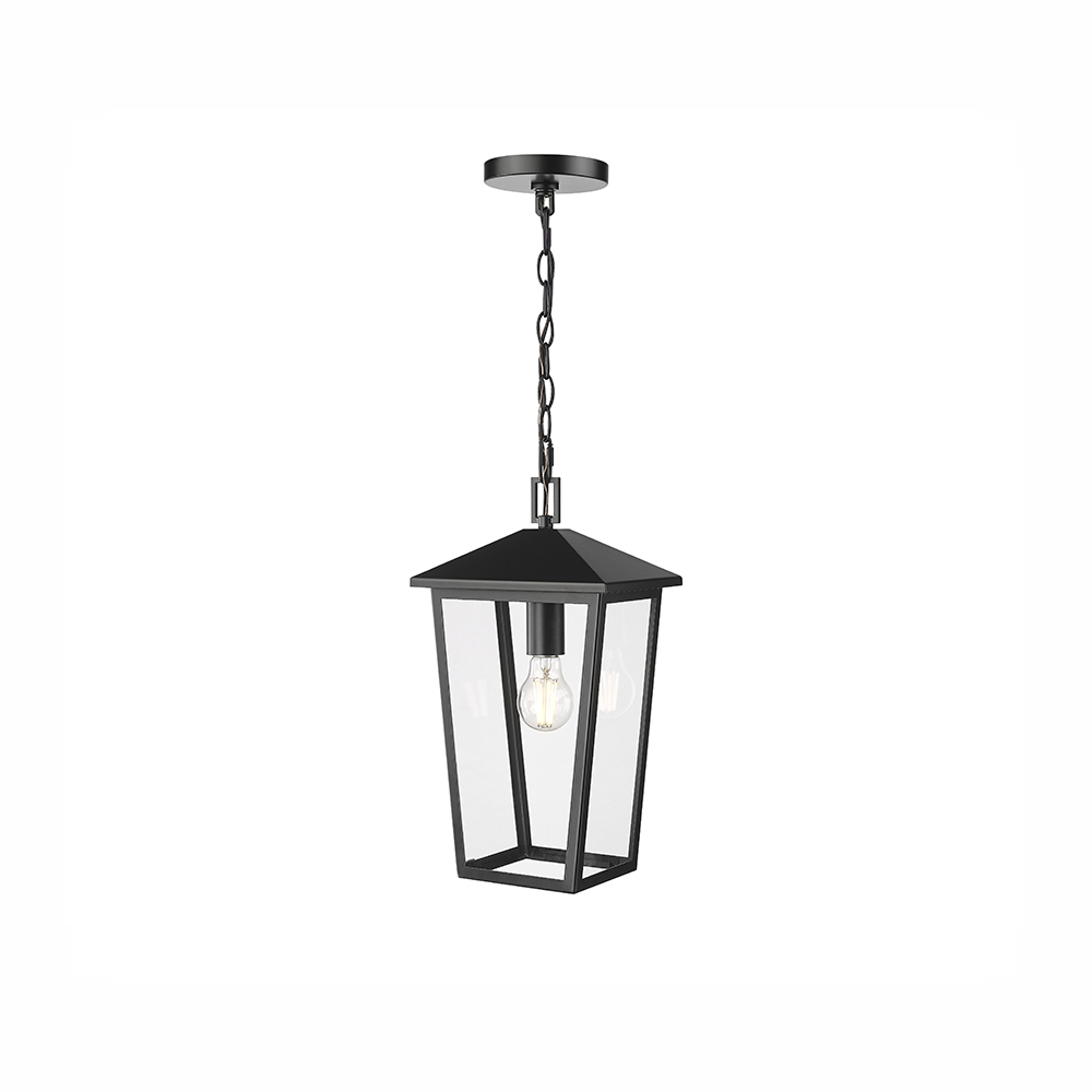Millennium Lighting 198201-PBK Munger One Light Outdoor Pendant Powder Coated Black finish