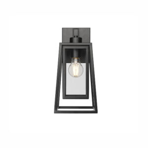 Millennium Lighting 198401-PBK Denzell One Light Outdoor Wall Sconce Powder Coated Black finish