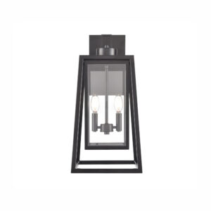 Millennium Lighting 198502-PBK Denzell Two Light Outdoor Wall Sconce Powder Coated Black finish