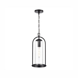Millennium Lighting 199801-PBK Luxio One Light Outdoor Pendant Powder Coated Black finish