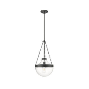 Millennium Lighting 20101-MB Clarra One Light Pendant Matte Black finish
