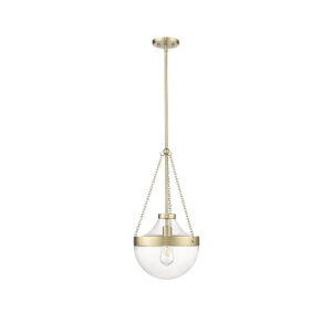 Millennium Lighting 20101-MG Clarra One Light Pendant Modern Gold finish