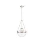Millennium Lighting 20101-PN Clarra One Light Pendant Polished Nickel finish