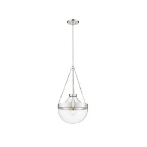 Millennium Lighting 20101-PN Clarra One Light Pendant Polished Nickel finish