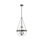 Millennium Lighting 20103-MB Clarra Three Light Pendant Matte Black finish