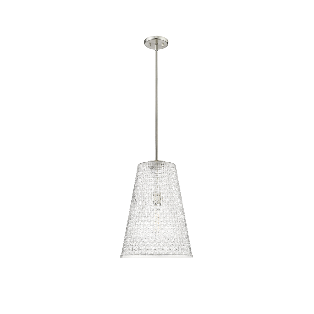 Millennium Lighting 20701-BN Saben One Light Pendant Brushed Nickel finish