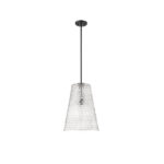 Millennium Lighting 20701-MB Saben One Light Pendant Matte Black finish