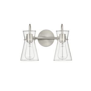 Millennium Lighting 21002-BN Camellia Two Light Vanity Brushed Nickel finish