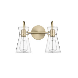 Millennium Lighting 21002-MG Camellia Two Light Vanity Modern Gold finish