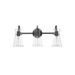 Millennium Lighting 21003-MB Camellia Three Light Vanity Matte Black finish