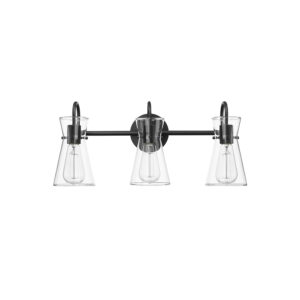 Millennium Lighting 21003-MB Camellia Three Light Vanity Matte Black finish