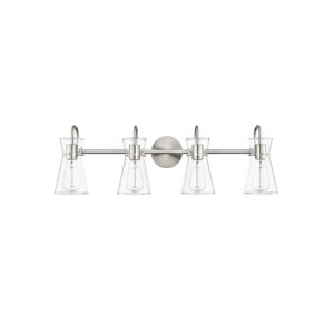 Millennium Lighting 21004-BN Camellia Four Light Vanity Brushed Nickel finish