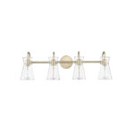 Millennium Lighting 21004-MG Camellia Four Light Vanity Modern Gold finish
