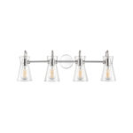 Millennium Lighting 21004-PN Camellia Four Light Vanity Polished Nickel finish