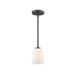 Millennium Lighting 214001-MB Laphia One Light Pendant Matte Black finish