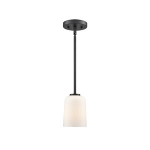 Millennium Lighting 214001-MB Laphia One Light Pendant Matte Black finish