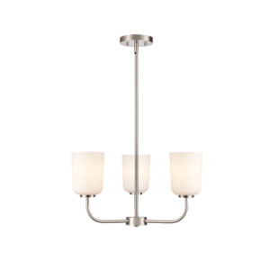 Millennium Lighting 214003-BN Laphia Three Light Chandelier Brushed Nickel finish