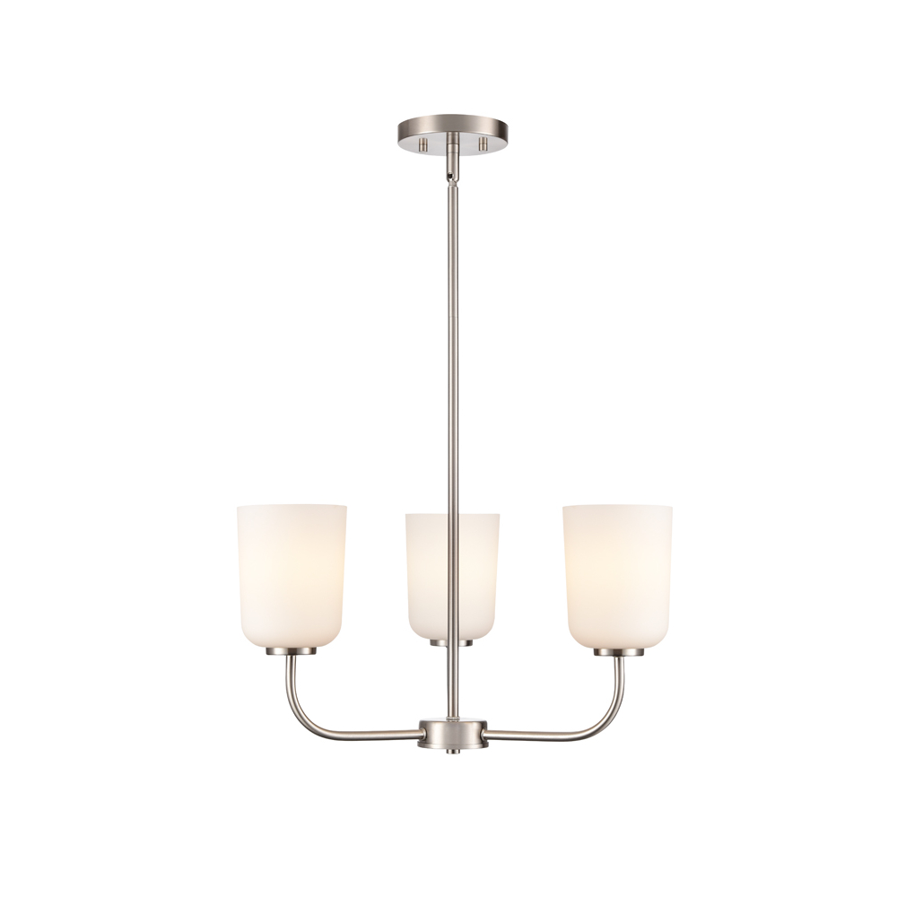 Millennium Lighting 214003-BN Laphia Three Light Chandelier Brushed Nickel finish